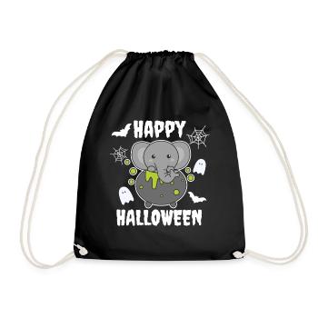 Koala Joyeux Halloween Bâton de Chaudron de Sorcière - Sac de sport léger - noir - Devant
