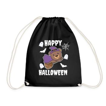 Ours Happy Halloween Sorcière Enfants Costume de Sorcière - Sac de sport léger - noir - Devant