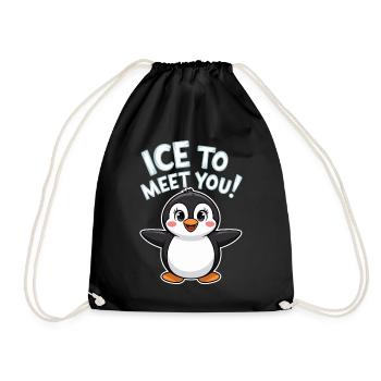 Jeu de mots pingouin mignon - Sac de sport léger - noir - Devant