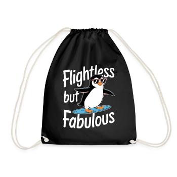 Incapable de voler mais fabuleux surfeur pingouin - Sac de sport léger - noir - Devant
