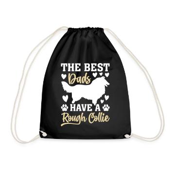 Rough Collie Daddy - The best dads have a Rough Co - Drawstring Bag - black - Front