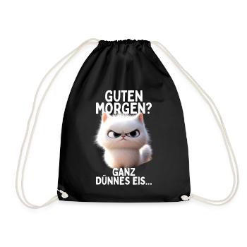 Bonjour glace très mince matin chats - Sac de sport léger - noir - Devant