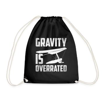 Hang gliding Paragliding hang gliding - Drawstring Bag - black - Front