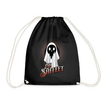 Halloween Oh Sheet Gespenst Lustig Geist - Turnbeutel - Schwarz - Vorne