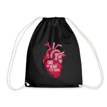 Amour Prends mon cœur, c’est le tien - Sac de sport léger - noir - Devant