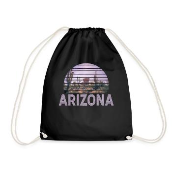 Arizona State Sedona Phoenix Grand Canyon AZ - Drawstring Bag - black - Front