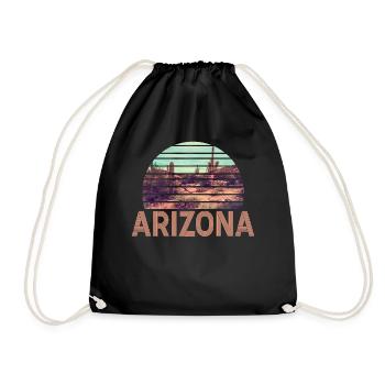Arizona State Sedona Phoenix Grand Canyon AZ - Drawstring Bag - black - Front