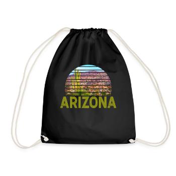 Arizona State Sedona Phoenix Grand Canyon AZ - Drawstring Bag - black - Front