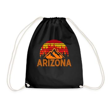 Arizona State Sedona Phoenix Grand Canyon AZ - Drawstring Bag - black - Front