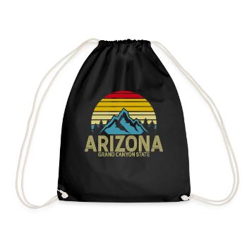 Arizona State Sedona Phoenix Grand Canyon AZ - Drawstring Bag - black - Front
