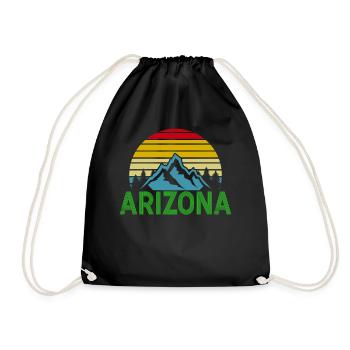 Arizona State Sedona Phoenix Grand Canyon AZ - Drawstring Bag - black - Front