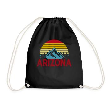 Arizona State Sedona Phoenix Grand Canyon AZ - Drawstring Bag - black - Front