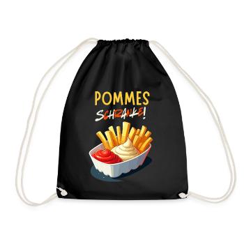 Frites Schranke Ruhr Snack Week-end Fête - Sac de sport léger - noir - Devant