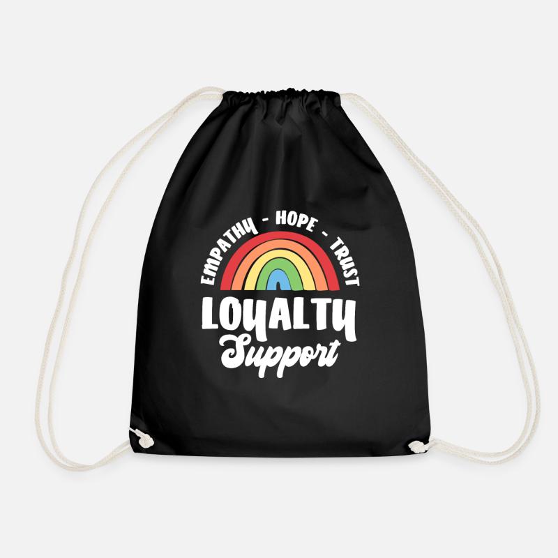 Empathie Hoffnung Vertrauen Loyalität - Turnbeutel - Schwarz
