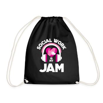 Le travail social, c’est mon truc - Sac de sport léger - noir - Devant