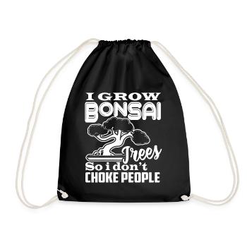 I Grow Bonsai Trees - Drawstring Bag - black - Front