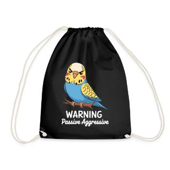 Avertissement Passif Agressif Perruche Comic - Sac de sport léger - noir - Devant