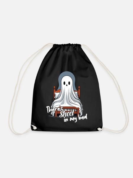 Halloween Sheet Im Bett Lustiger Spruch - Turnbeutel - Schwarz