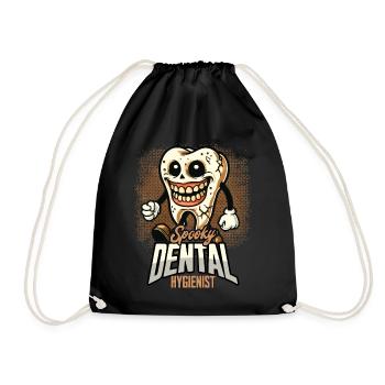 Bad Teeth Creepy Dental Care Costume - Drawstring Bag - black - Front