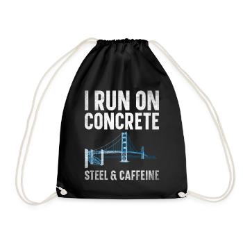 Bridge Engineer Bridge Construction Civil Engineering - Drawstring Bag - black - Front