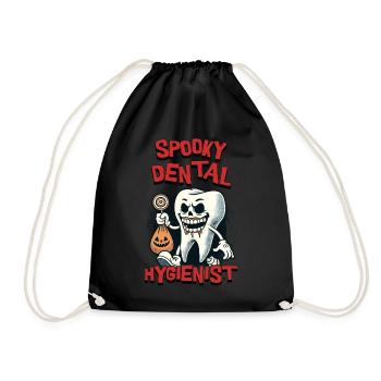 Spooky Dental Hygienist Halloween Motiv - Turnbeutel - Schwarz - Vorne