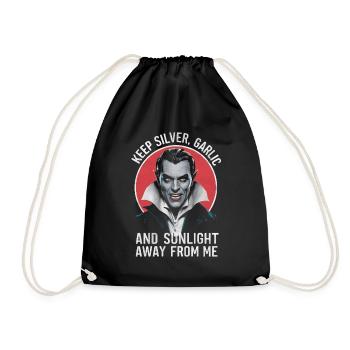 Vampire, éloigne de moi la lumière du soleil à l’ail argenté - Sac de sport léger - noir - Devant