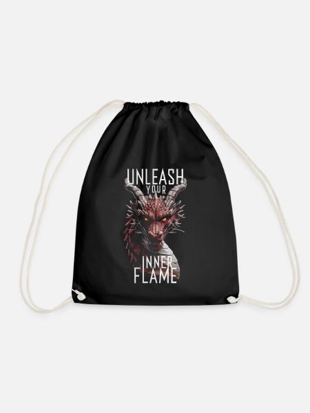 Dragon entfessle deine innere Flamme - Turnbeutel - Schwarz