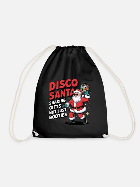Disco Santa Xmas Santa Claus Weihnachten - Turnbeutel - Schwarz