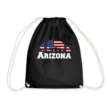 Arizona State Sedona Phoenix Grand Canyon AZ - Drawstring Bag - black - Front