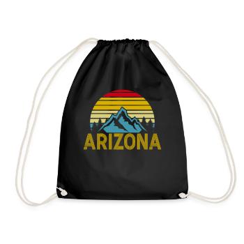 Arizona State Sedona Phoenix Grand Canyon AZ - Drawstring Bag - black - Front