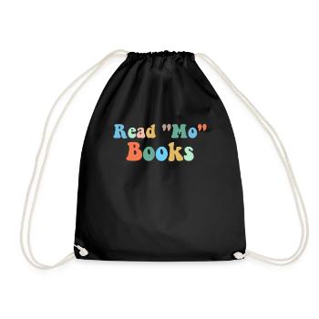 Book Books Library Reading Literature Read Books - Drawstring Bag - black - Front