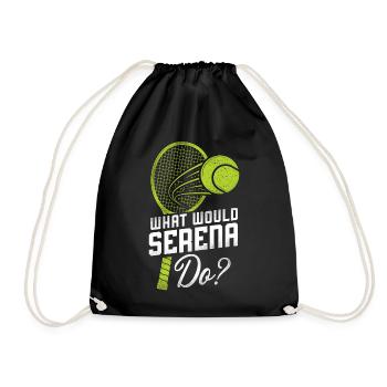 Funny Tennis Player Racket What - Turnbeutel - Schwarz - Vorne
