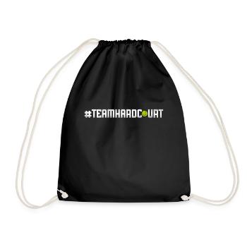 Funny Tennis Player Racket - Drawstring Bag - black - Front