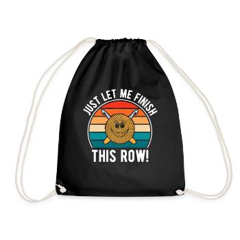 Crocheteur - Laissez-moi juste finir ce rang - Funny Cr - Sac de sport léger - noir - Devant
