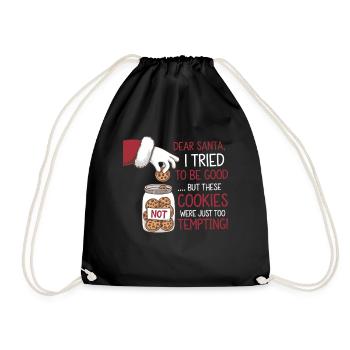 Christmas Time Cookies Gingerbread Baking - Drawstring Bag - black - Front