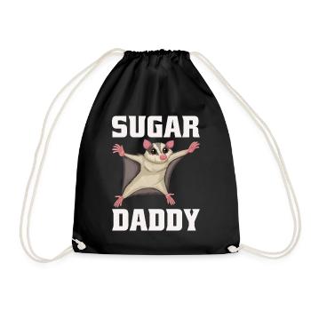 Flying Squirrel Suger Glider Short-headed Glider - Drawstring Bag - black - Front