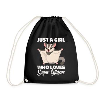 Flying Squirrel Suger Glider Short-headed Glider - Drawstring Bag - black - Front