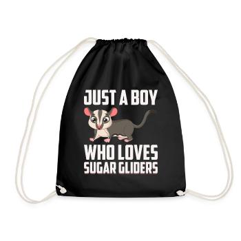Flying Squirrel Suger Glider Short-headed Glider - Drawstring Bag - black - Front