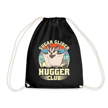 Flying Squirrel Suger Glider Short-headed Glider - Drawstring Bag - black - Front