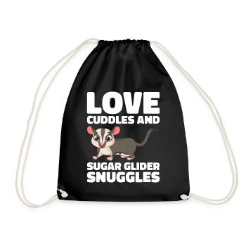 Flying Squirrel Suger Glider Short-headed Glider - Drawstring Bag - black - Front