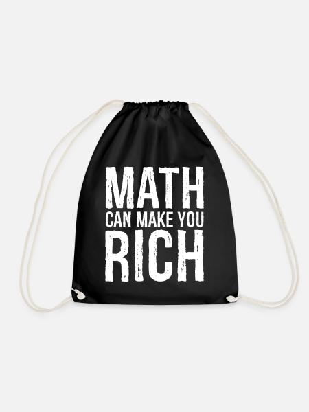 math can make you rich - Sac de sport léger - noir