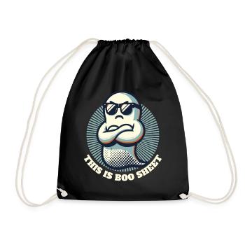 Drôle de fantôme d’Halloween : c’est la feuille Boo - Sac de sport léger - noir - Devant