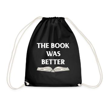 Book Books Library Reading Literature Read Books - Drawstring Bag - black - Front