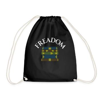 Book Books Library Reading Literature Read Books - Drawstring Bag - black - Front