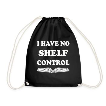 Book Books Library Reading Literature Read Books - Drawstring Bag - black - Front
