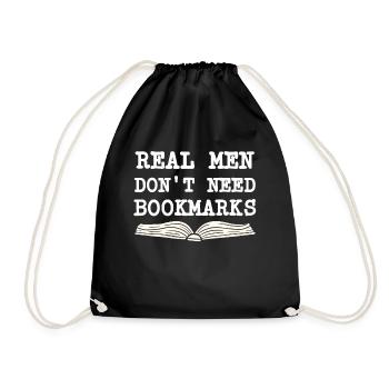 Book Books Library Reading Literature Read Books - Drawstring Bag - black - Front