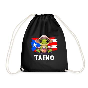 Puerto rican coqui frog taino - Turnbeutel - Schwarz - Vorne
