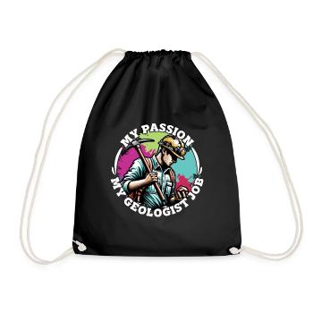 Géologue Ma passion Mon collectionneur de minéraux Géologie - Sac de sport léger - noir - Devant
