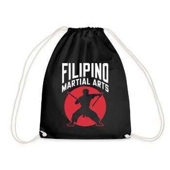 Arts Martiaux philippins Arnis Silhouette Design - Sac de sport léger - noir - Devant