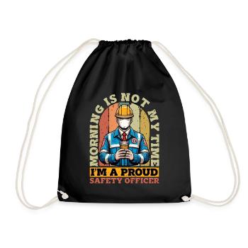 Agent de sécurité Le matin n’est pas mon temps Sécurité - Sac de sport léger - noir - Devant